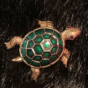 Trifari Turtle Brooch